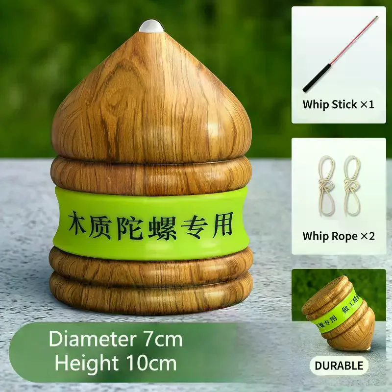 Wooden Spinning Top Toy Complete Set Classic Outdoor Game Toy For Kids Adults Family Games Kids Entertainment