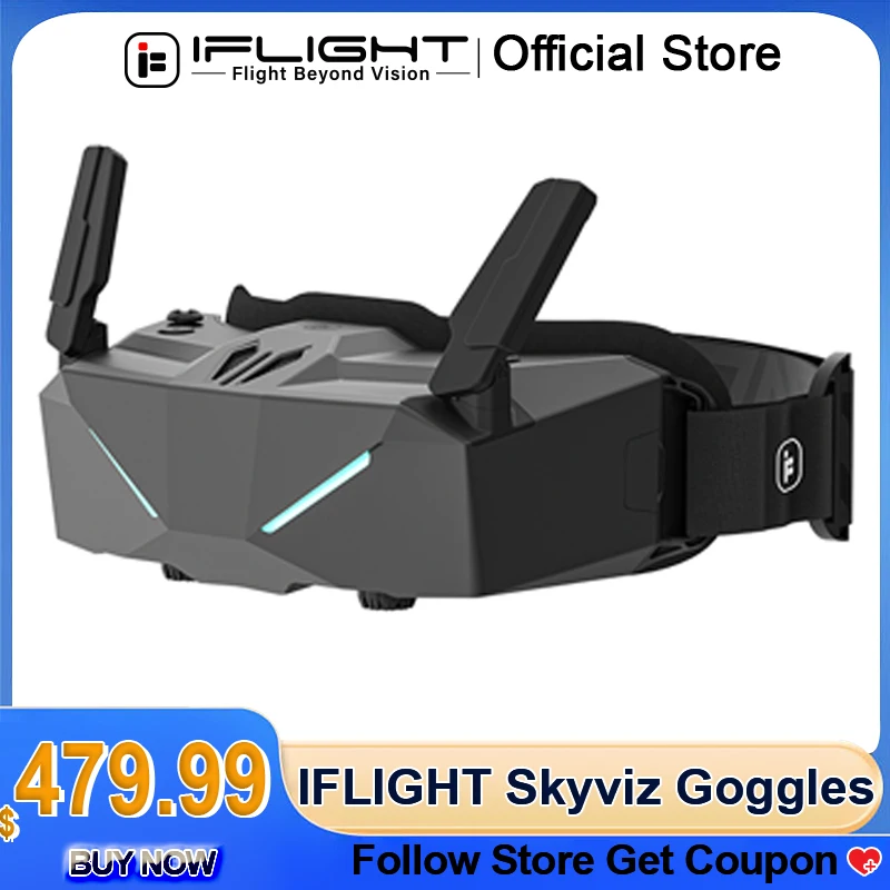 Очки iFlight Skyviz Встроенные аналоговые очки FPV Micro-OLED 100 Гц с режимами Race/Freestyle FOV Очки iFlight Skyviz Встроенные аналоговые очки FPV Micro-OLED 100 Гц с режимами Race/Freestyle FOV