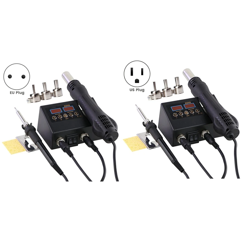 

A53Q-Soldering Iron Hot Air 2-In-1 BGA Rework Solder Station Desoldering Repair For Cell-Phone PCB IC Welding Tools