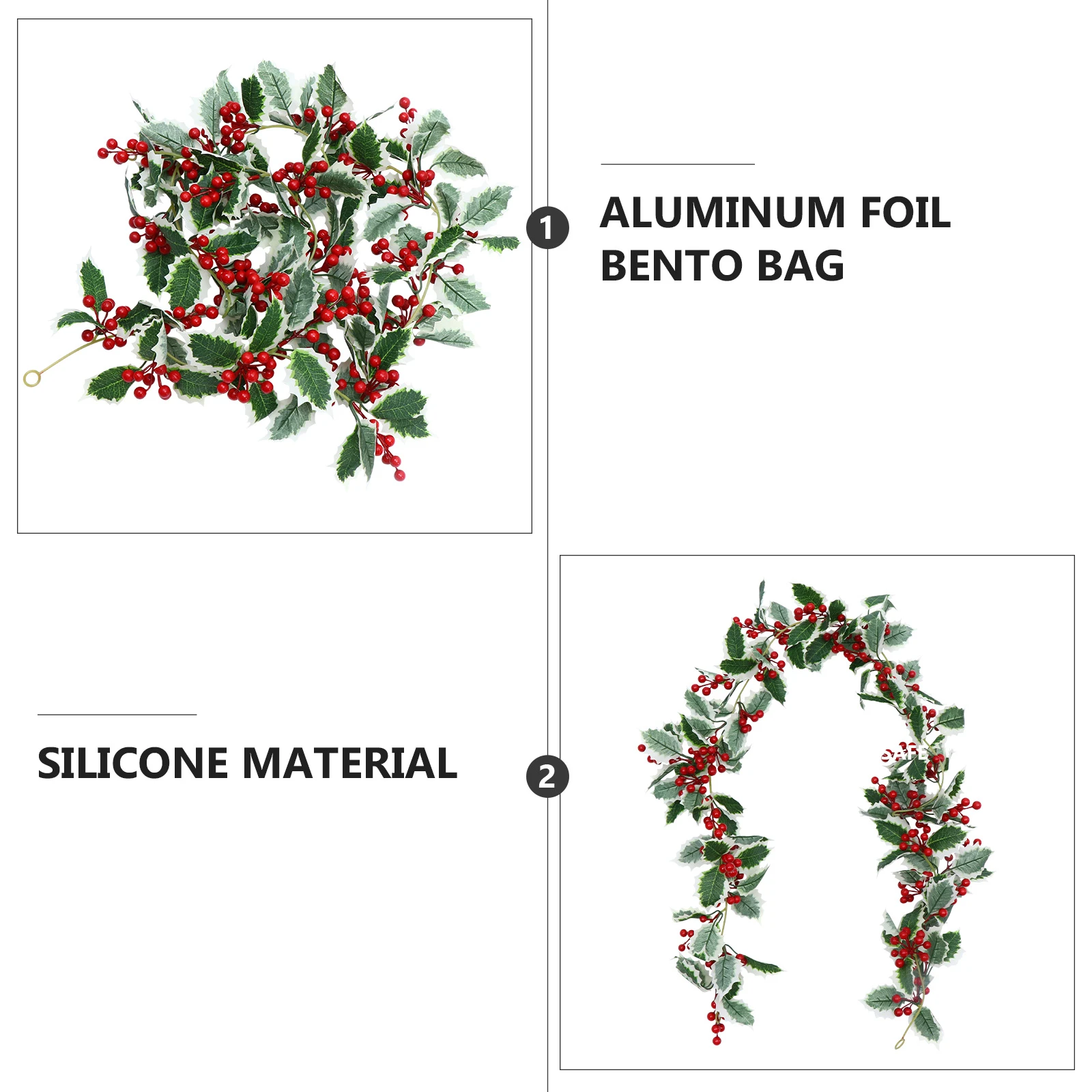 

Artificial Rattan Decorative Vine Classic Christmas Party Door Hanging Faux Plant Lightweight Simulation Rattan Xmas Decor