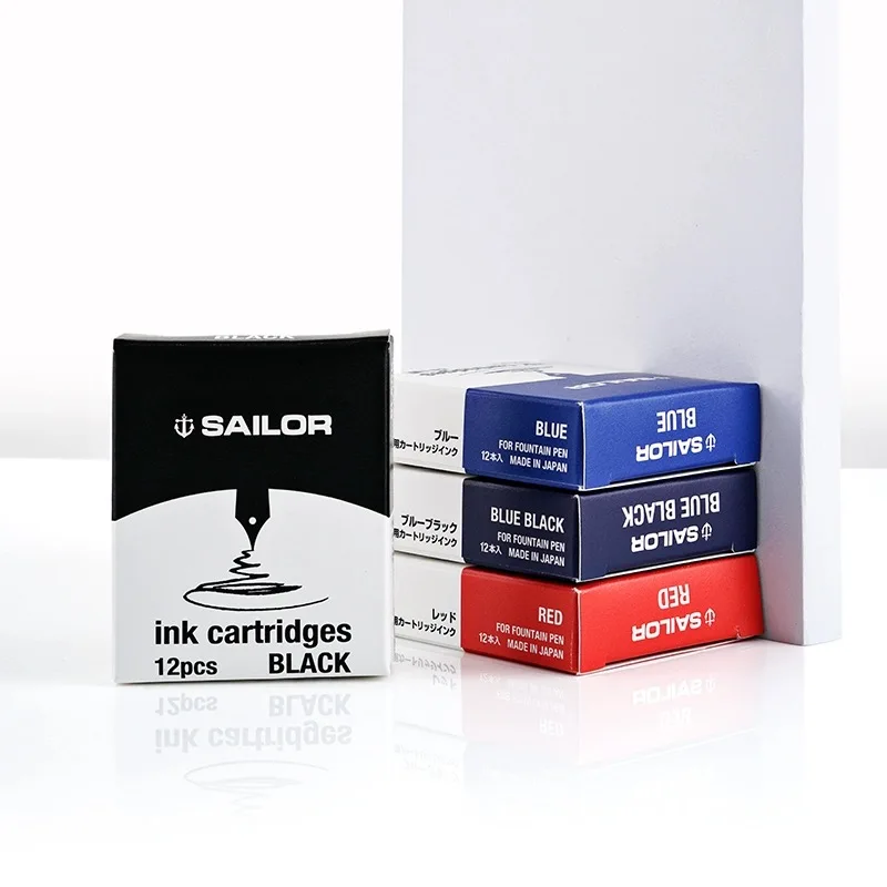 Imagem -02 - Cartuchos de Tinta Sailor para Caneta-tinteiro Preto Vermelho Azul Azulpreto