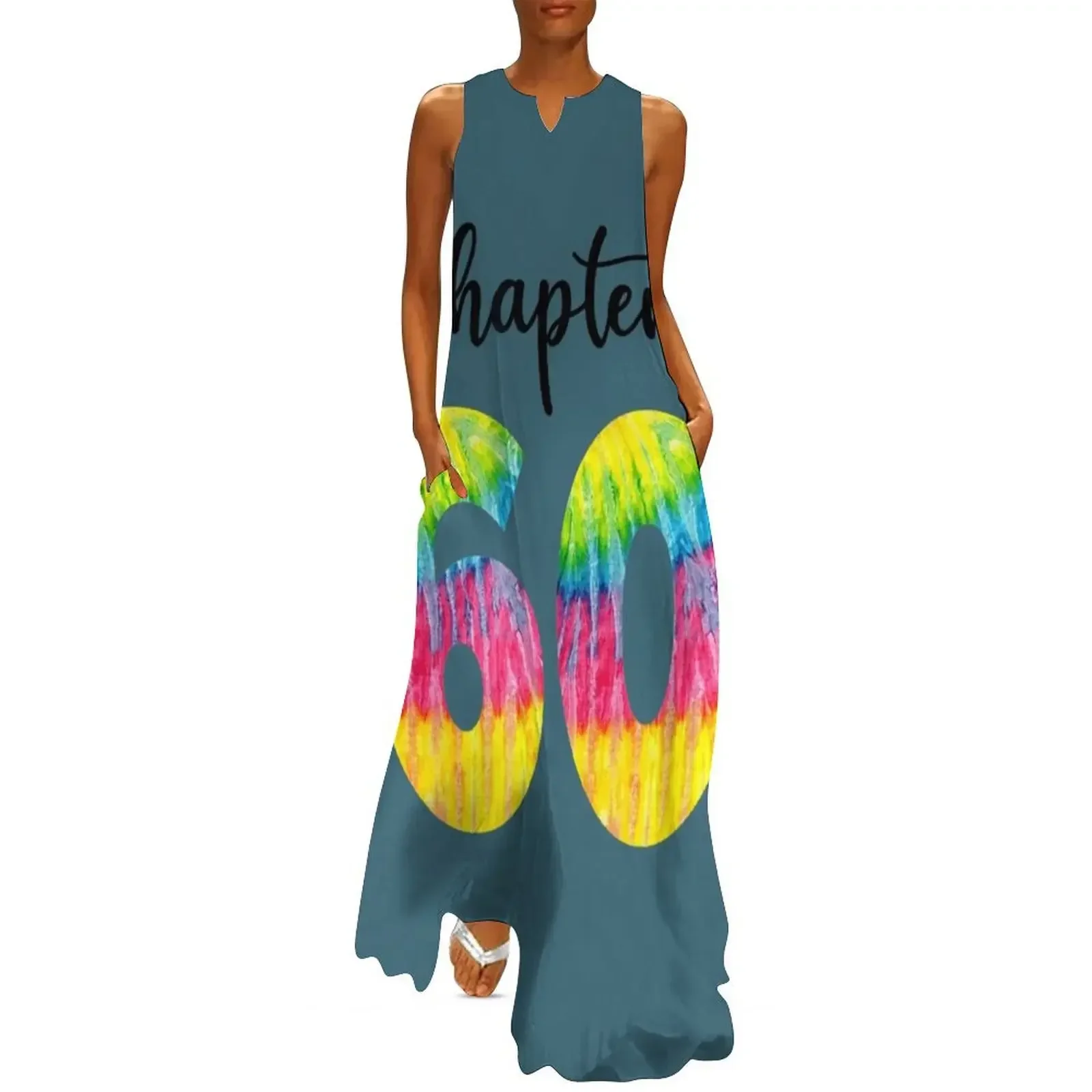 

60th Birthday Tie Dye Chapter 60 Years Old Long Dress women party dresses dress for women dresses ladies 2025 summer Dress