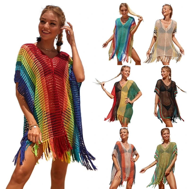 

Crochet Beach Cover Up Iridescence Pool Dress Shirt Crochet Cover N7YF