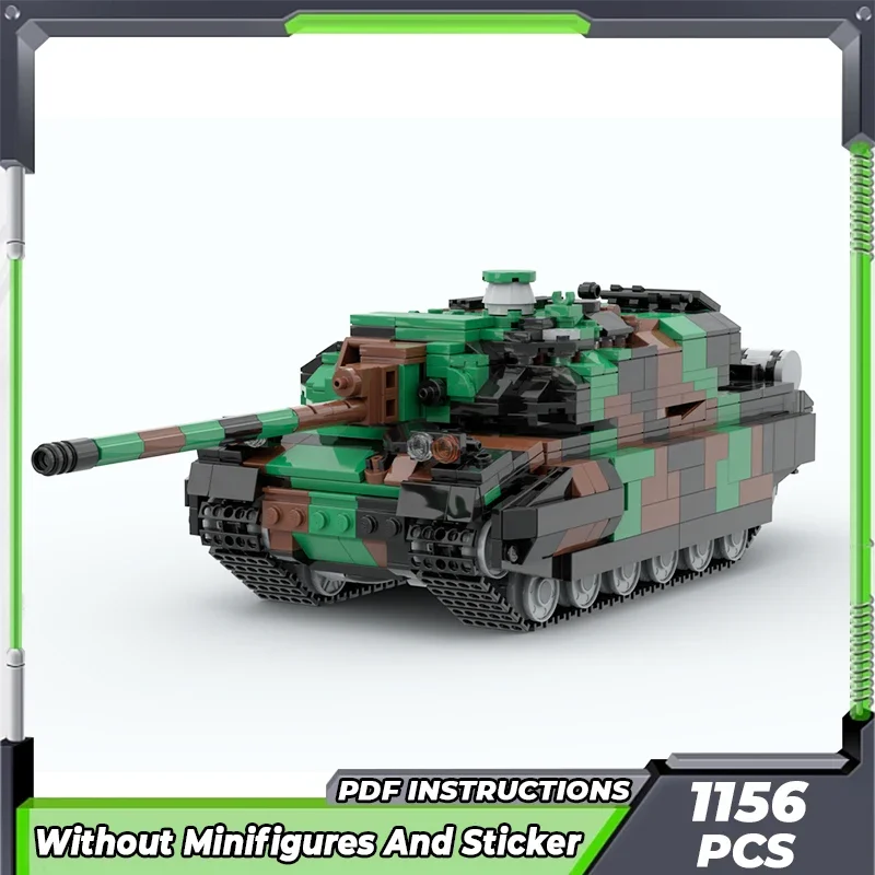 Moc Building Bricks Military Model French Army Main Battle Tank Technology Modular Blocks Gifts Christmas Toys DIY Sets Assembly