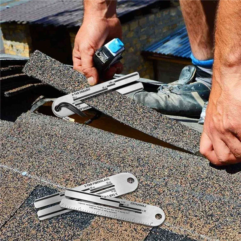 

ABWP-18Pcs Shingle Gauge, 4/09 Shingle Gauge Roof Pitch Gauge With Carabiner Roofing Gauge For Measuring Analyzeing Thickness