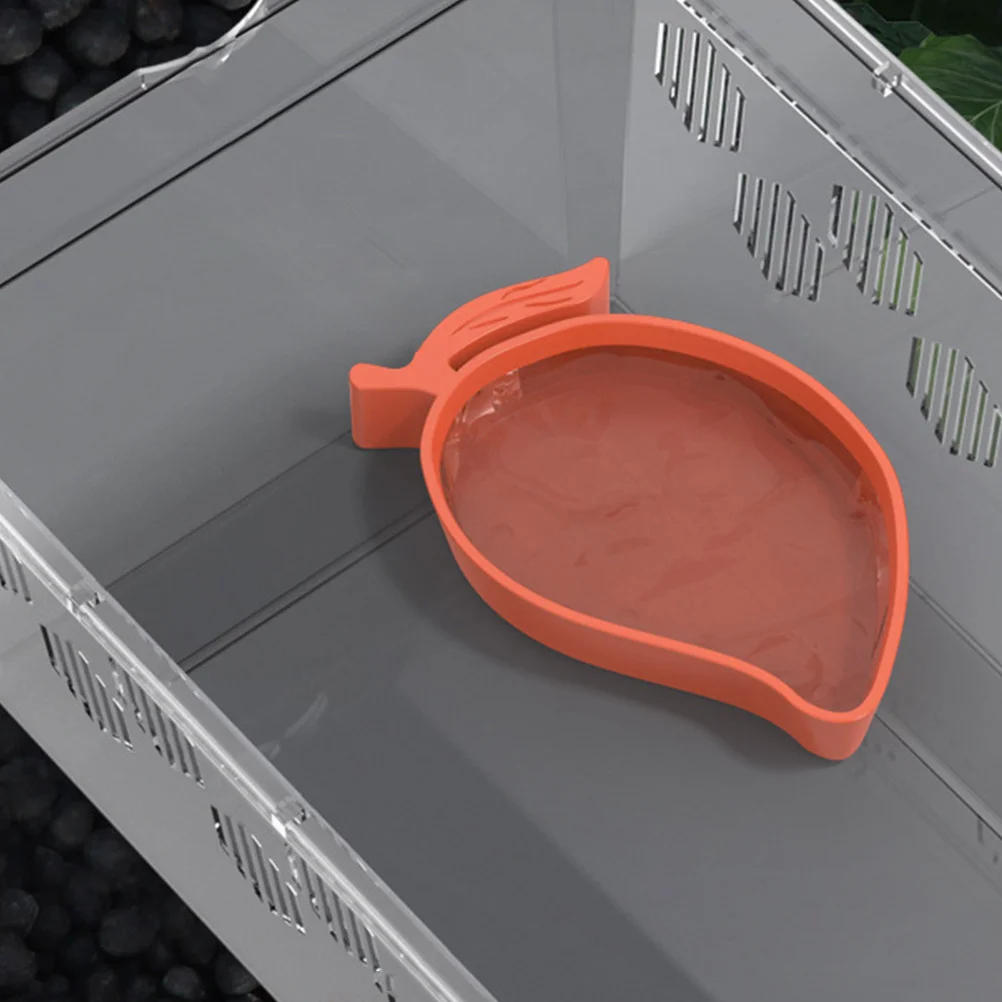 

Plastic Escapeproof Reptile Feeding Bowl Food Water Dish for Leopard Gecko Bearded Dragon Tortoise Small Reptile Cage