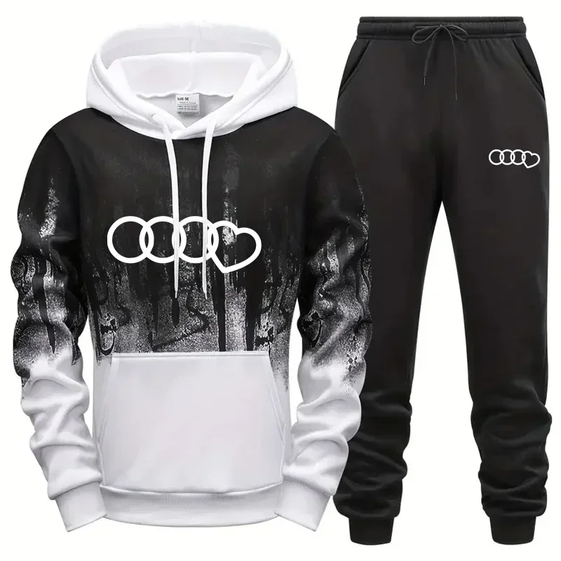 Fashion High Quality Men's Tracksuit Jogging Men Versatile Single Sweatshirts SweatPants Comfort Daily Sports Simple Hoodie Set