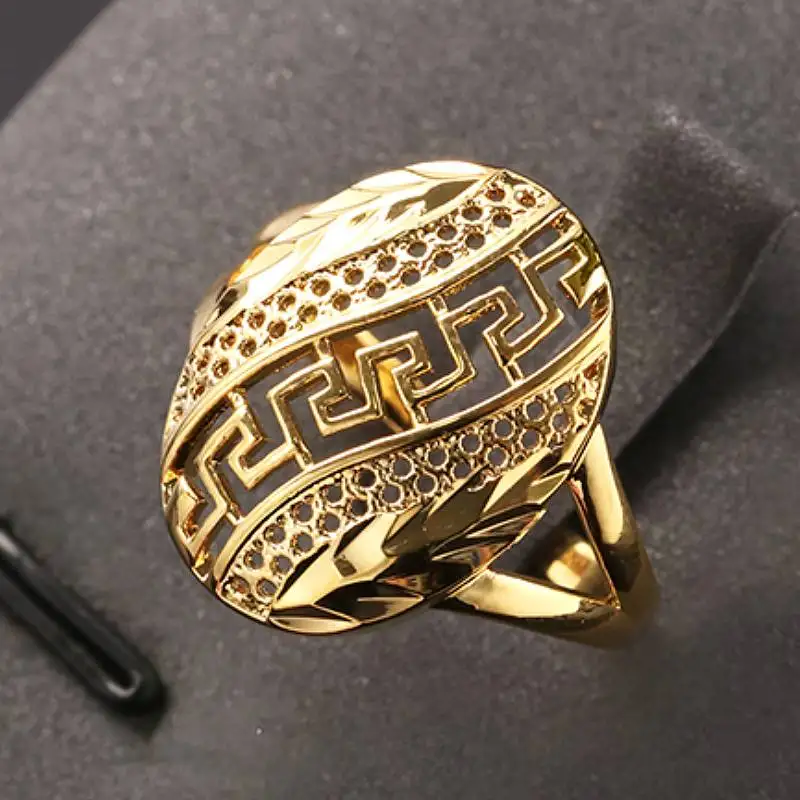 Bague Huitan pour femme, couleur or noble, design ajouré, feuille esthétique, fantaisie, pour fête, mariage, accessoires de doigt, bijoux style bohème