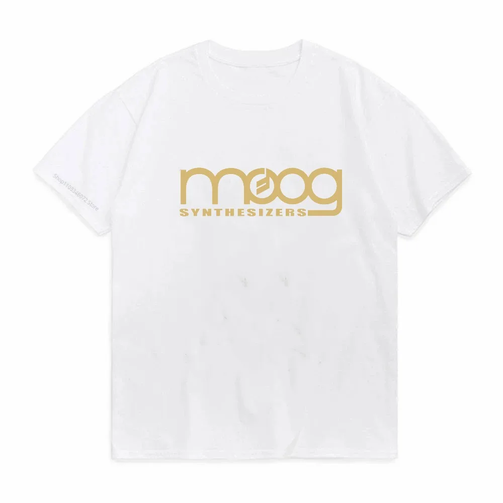 Moog Synthesizer Print T-Shirt Herren Damen Baumwolle Hip Hop Streetwear T-Shirt Rundhalsausschnitt Kurzarm Tops T-Shirts – Detail 4