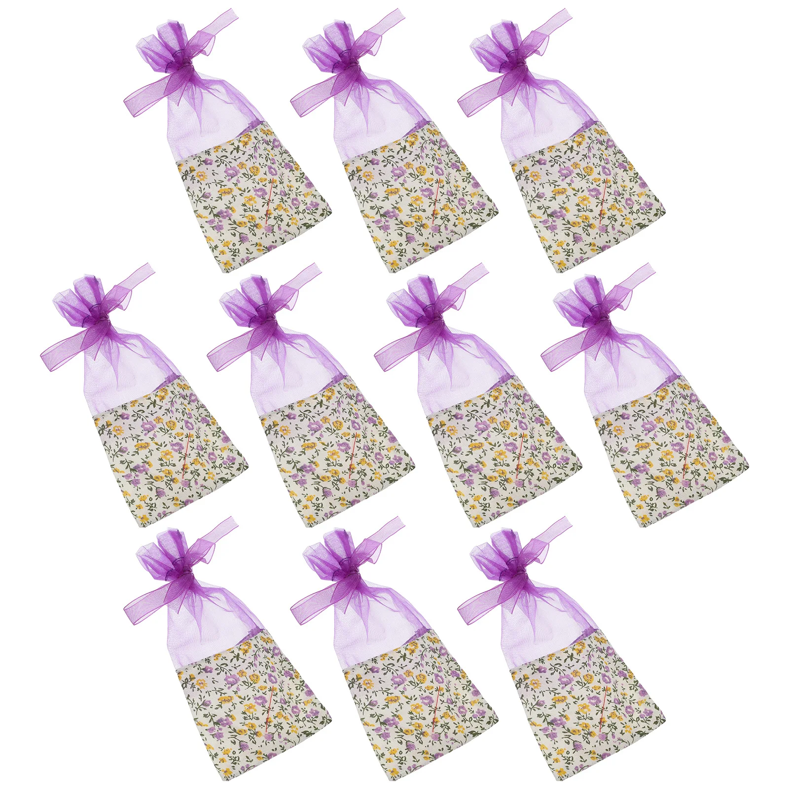 

10 Pcs Lavender Sachet Bags Empty Aromatic Storage Canvas Drawstring Closure Fragrance Scent Wedding Favor Closet Deodorizers