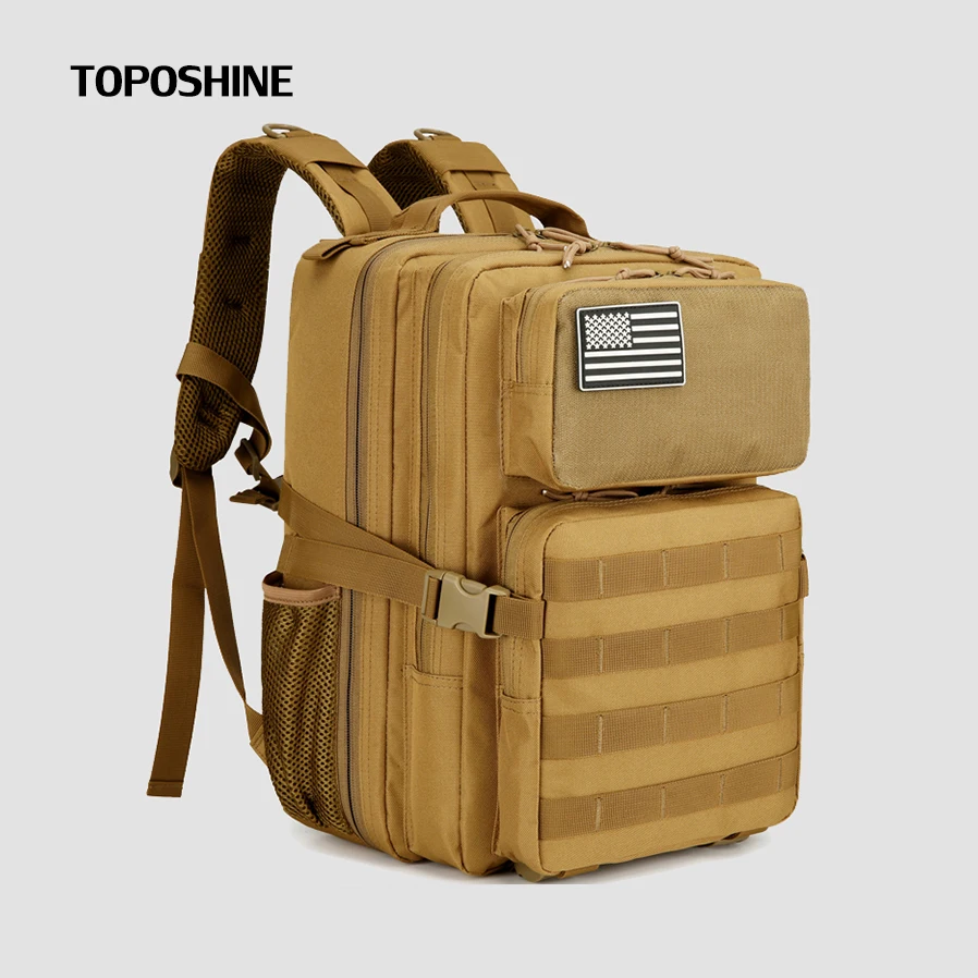 Toposhine 30L التكتيكية على ظهره في الهواء الطلق حقيبة اللياقة البدنية على ظهره مولي على ظهره المرأة/الرجال المشي لمسافات طويلة بقاء على ظهره زجاجة حامل #1