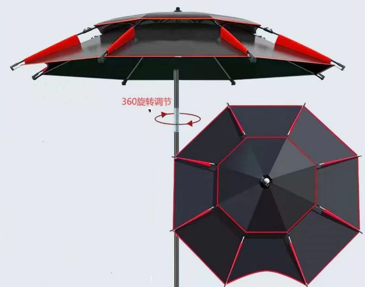 1.8-2m 360 ° Outdoor Beach Camping and Fishing Umbrella Folding Sunshade Waterproof Sunshade