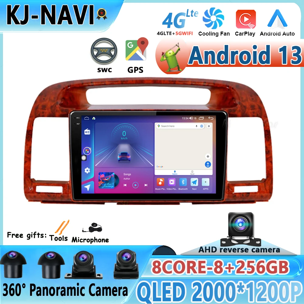 

Android 13 Car Radio Bluetooth For Toyota Camry 5 2002 2003 2004 2005 2006 Multimedia Player GPS Navigation Carplay 2 Din DVD