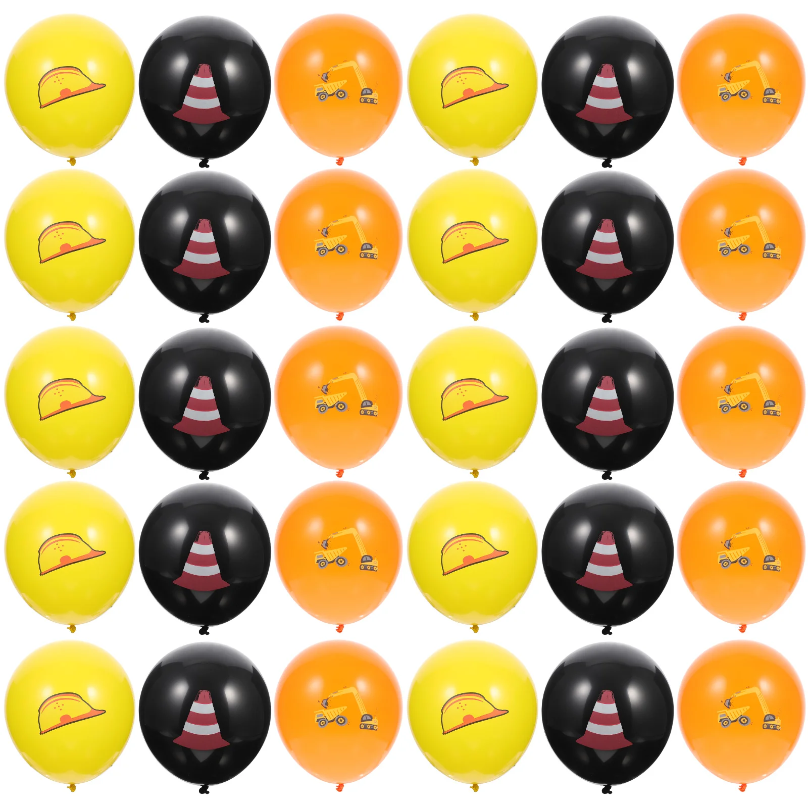 

30 Pcs Construction Vehicle Latex Balloons Birthday Party Decorations Unique Pattern Lasting Suitable Themed Events