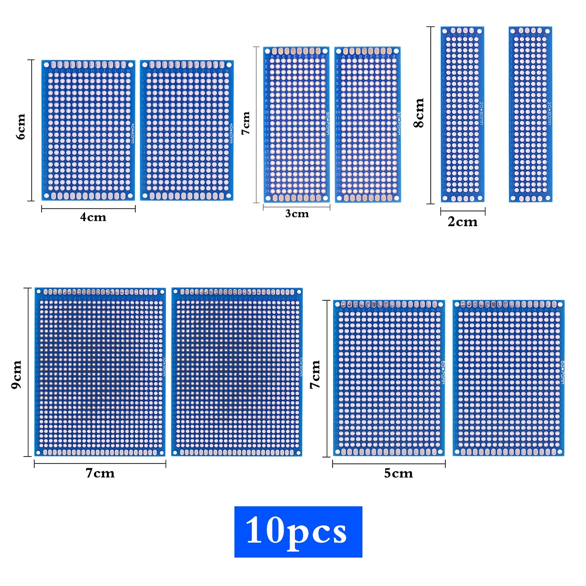 PCB Circuit Prototyping Board Double Side Prototype Boards DIY Universal Printed Perfboard Electronic Kit