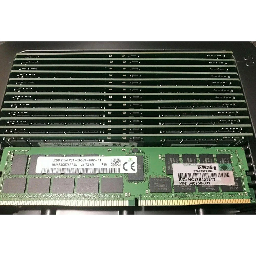 1 Pcs For HPE Microserver Gen10 Plus RAM 32G 32GB DDR4 2Rx4 2666 ECC Server Memory Fast Ship High Quality