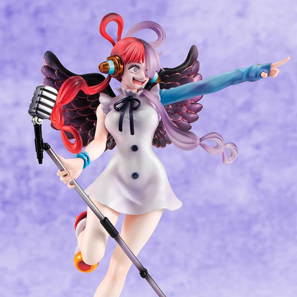 주식 MegaHouse 해적 Uta 초상화 원피스, 멋진 애니메이션 액션 피규어, 멋진 모델 컬렉션 장난감, 230 mm