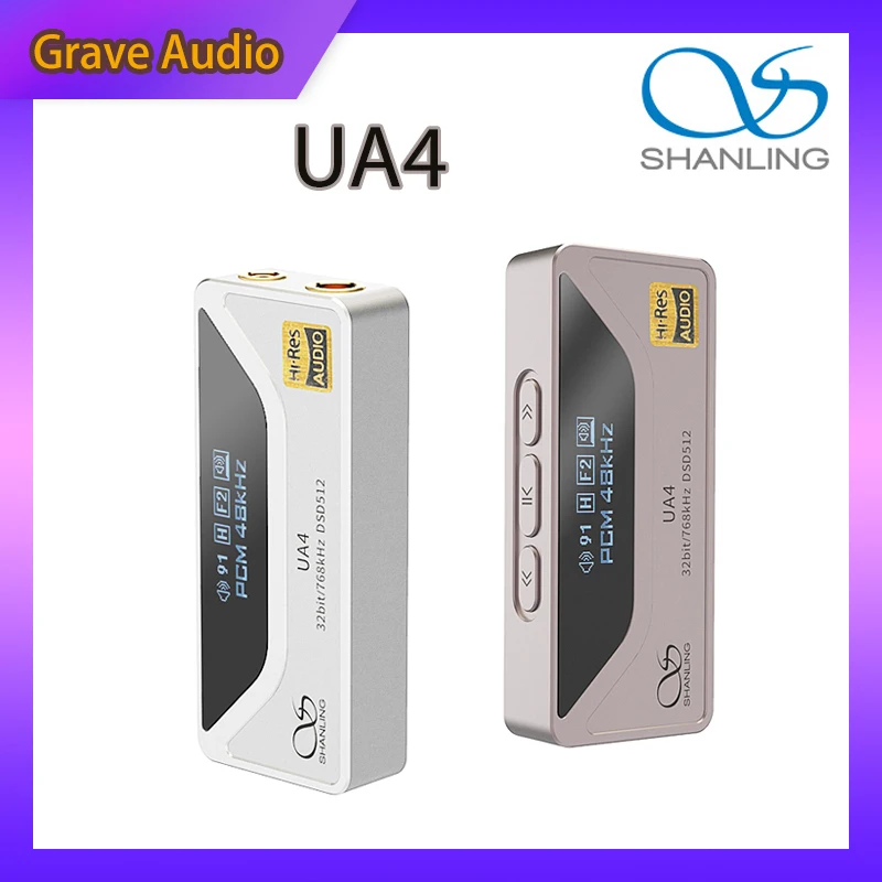 

Shanling UA4 Headphone Amplifier Portable MQA Decoder Mobile Phone USB DAC ES9069Q DAC Earbuds 4.4mm Blanced Earphone AMP