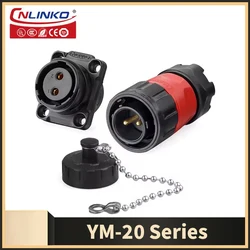 Cnlinko YM20 M20 2 3 4pin bağlayıcı tel bağlayıcı su geçirmez plastik elektrik priz güç konektörü