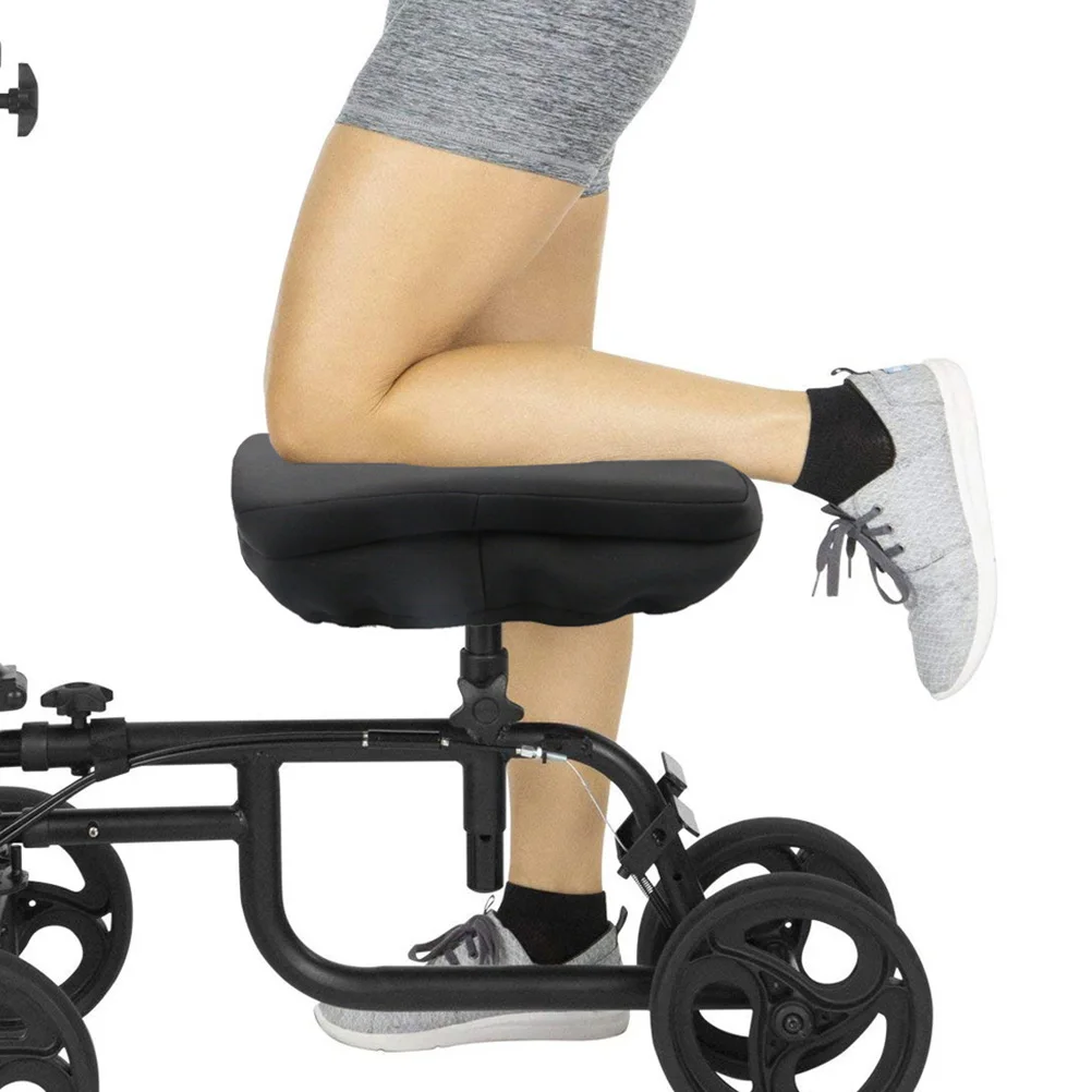 

Knee Walker Pad Cover Scooter Cushion Black Polyester Replace Accessories Pain Relief Non Skid Sports