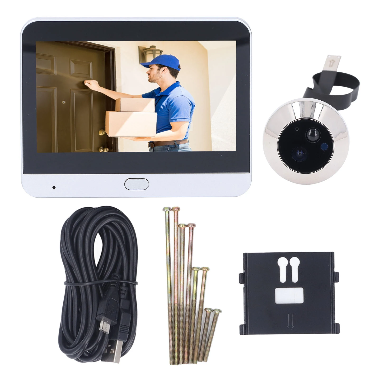 telecamera-di-sicurezza-intelligente-wireless-con-videocitofono-3mp-1080p-rilevamento-movimento-pir-e-schermo-da-43-pollici