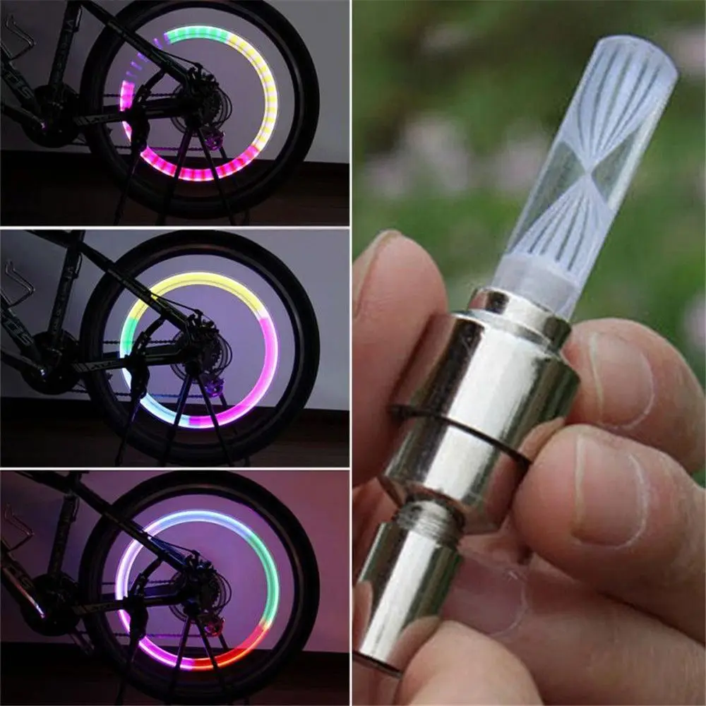 New 7Color Fireflys LED Flash Light Lamp Night Bike Car Tire Tyre Wheel Valve Caps Tire Decoration LED Light