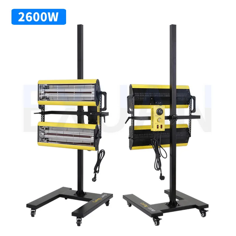 2600W Automotive Bakken Verflamp Mobiele Kortegolf Infrarood Drooglamp Spuiten Droger Autolak Bakruimte Baklamp Auto schilderlampen Spray verf mobiele korte golf infrarood bakken lamp Bakkerij verf