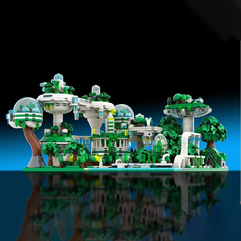 1821 pçs moc futuro cidade verde cityed modelo blocos de construção arquitetura montar diy presente natal idéia educação brinquedo aniversário