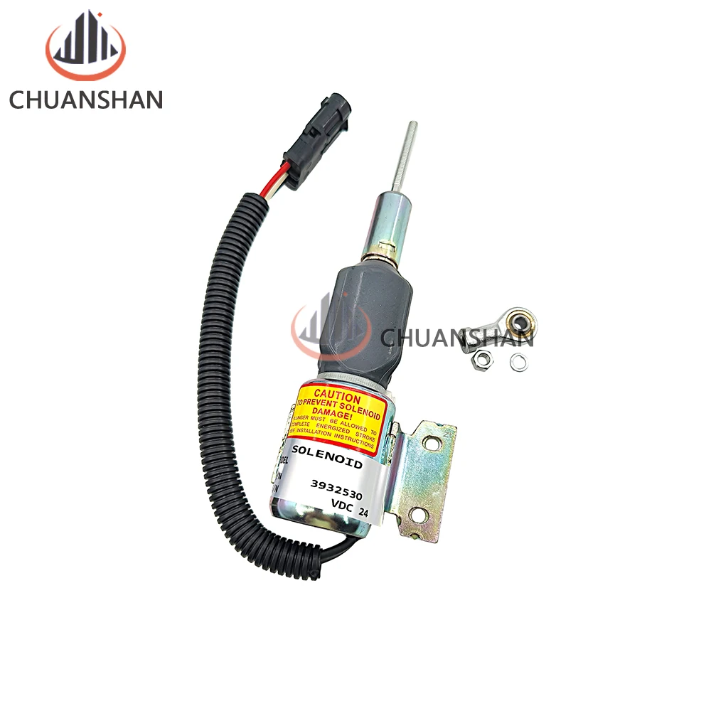 3932530 Construction Machinery Part For  R220-5R210-3 Cummins Flameout Solenoid Valve Switch 24V 3932530