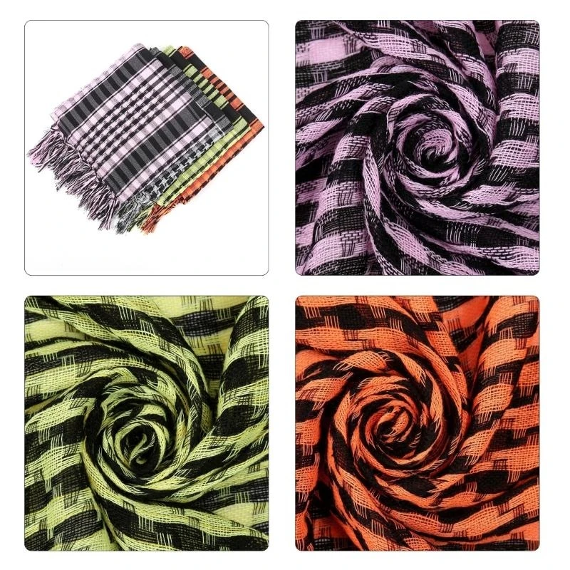5ASD 아랍 스카프 Shemagh Scarf Dustproof Neck Wrap Arabian Headpieces Neck Shawl Desert 헤드 커버