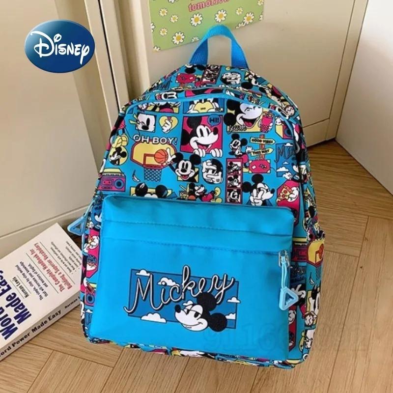

Disney Mickey New Children's School Bag Cartoon School Bag for Boys and Girls Fashionable Lightweight Kindergarten Backpack