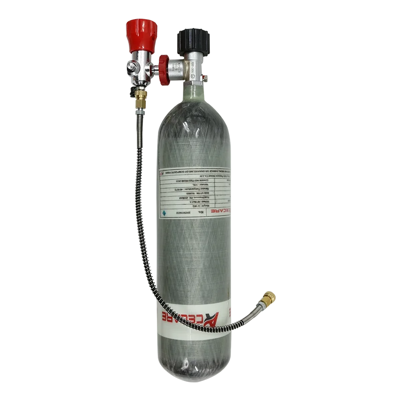 ACECARE botol selam serat karbon, 4500psi tangki udara 300bar 30Mpa katup tekanan tinggi dan stasiun pengarsipan untuk keamanan api