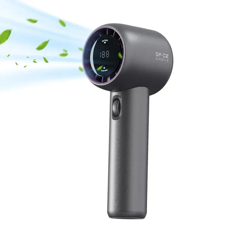 

For Fan Portable Handheld Fan High-Speed Powerful Turbo Fan With Digital Display Multi-functional Outdoor Cooling Equipment Home