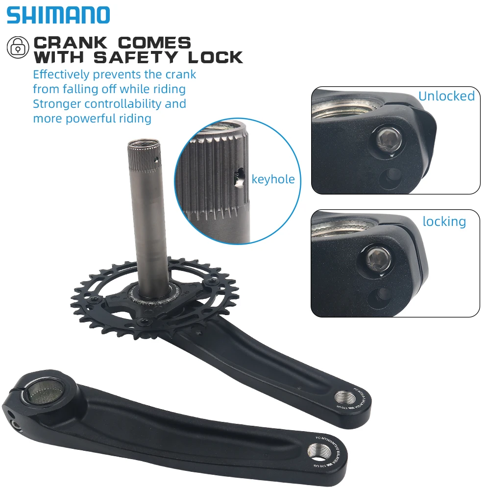 Shimano Deore SLX MT510 MTB Crankset 10 10 11 12 Speed Mountain Bike Candle Bicycle Sprocket 170mm 32T 34T 36T 38T BB52 MT500