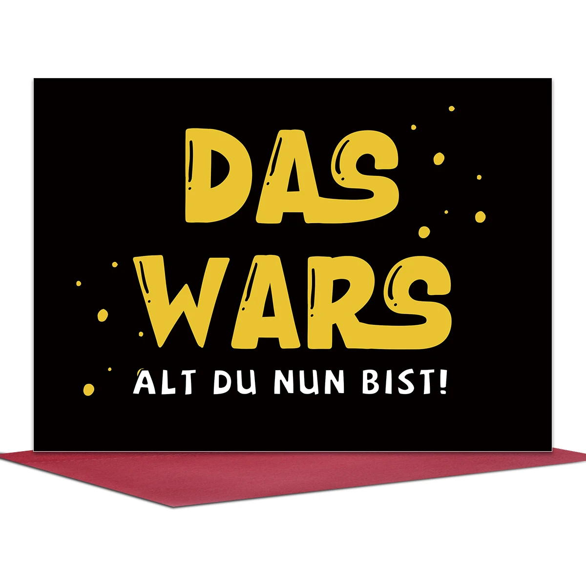 قطعة واحدة من بطاقات تهنئة عيد الميلاد الألمانية مع مغلف-'das Wars Alt Du Nun Bist! '، هدية ممتعة للحفلات، بطاقة تذكار لزملاء العمل، الصديق #3