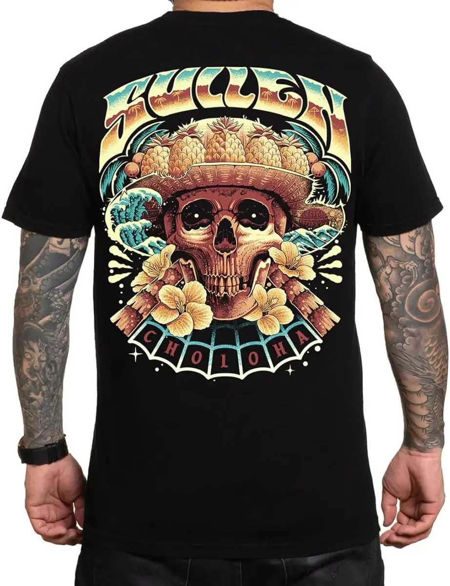 Sullen Men's Skulloha Choloha Series Tattoo Lifestyle Artist Graphic Premium Short Sleeve Tee