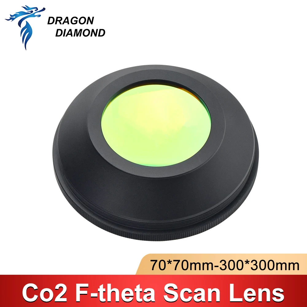 Co2 F-theta Scan Lens Field Lens 10.6um 10600nm 70*70mm-300*300mm FL100-450mm For Co2 Laser Marking Machine