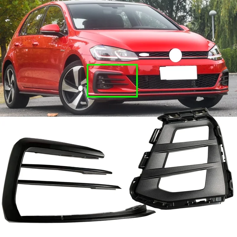 Yasong Front Bumper Fog Light Frame Cover For V W Golf 7.5 GTI 2017 2018 2019 Front Fog Lamp FrameRunning Light Foglight Frame