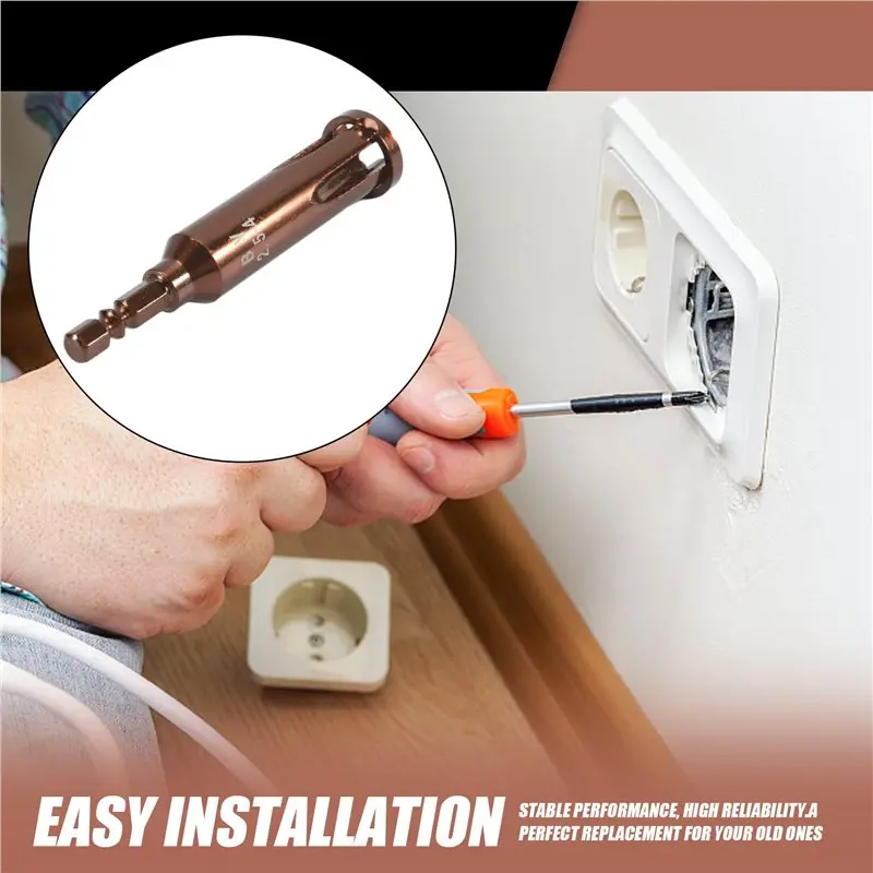 HRBAJ-Universal Wire Twisting Tool Cable Stripper & Wire Twisting Tool For Stripping & Twisting Cables, Driven By Drill