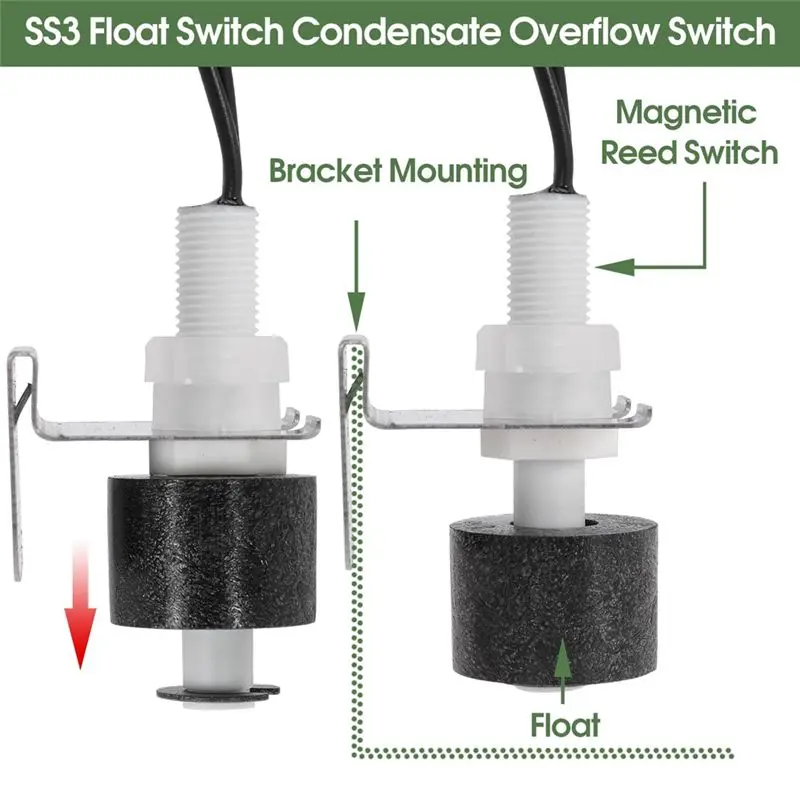 ABGG-SS3 Condensate Overflow Switch For HVAC Drain Pan Condensate Water Leak Detector