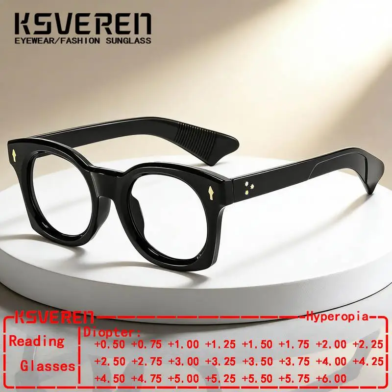 

Дизайнерские прозрачные очки для чтения с защитой от синего света для мужчин и женщин, классические оптические очки по рецепту, для коррекции пресбиопии, с возможностью индивидуальной настройки диоптрий