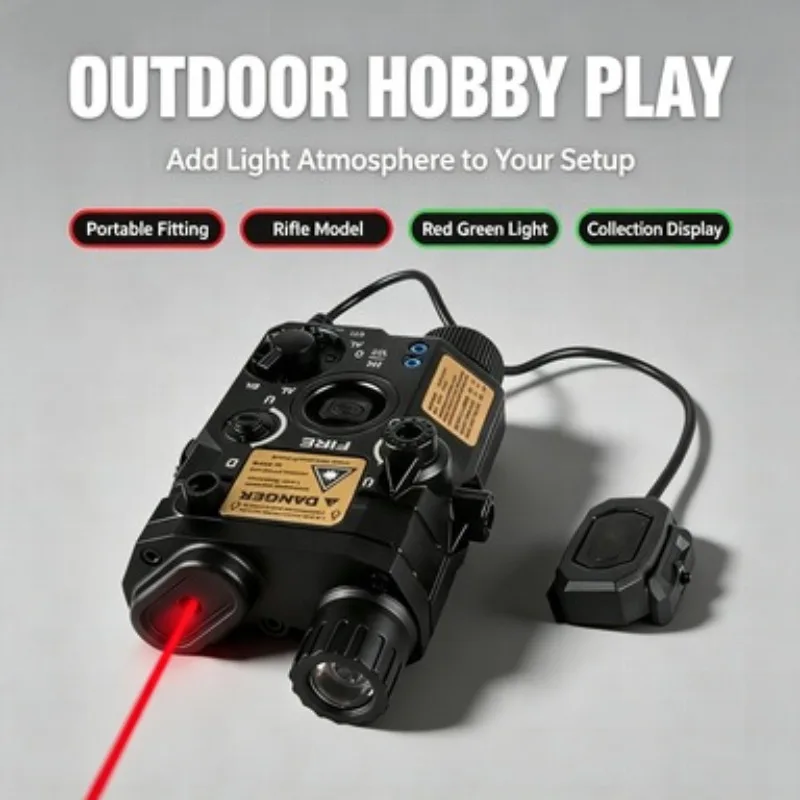 Household Display Simulation Fitting Rifle Model Alloy PEQ15 Light Box Balanced Red Green Luminous Effect