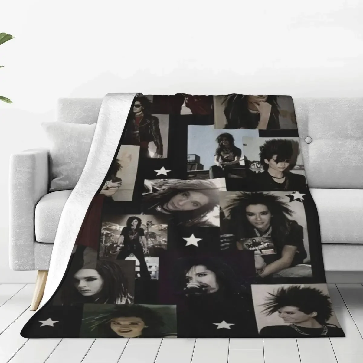 

Bill Kaulitz- Tokio Hotel Blankets Fleece Print Multifunction Ultra-Soft Throw Blankets for Home Outdoor Bedding Throws