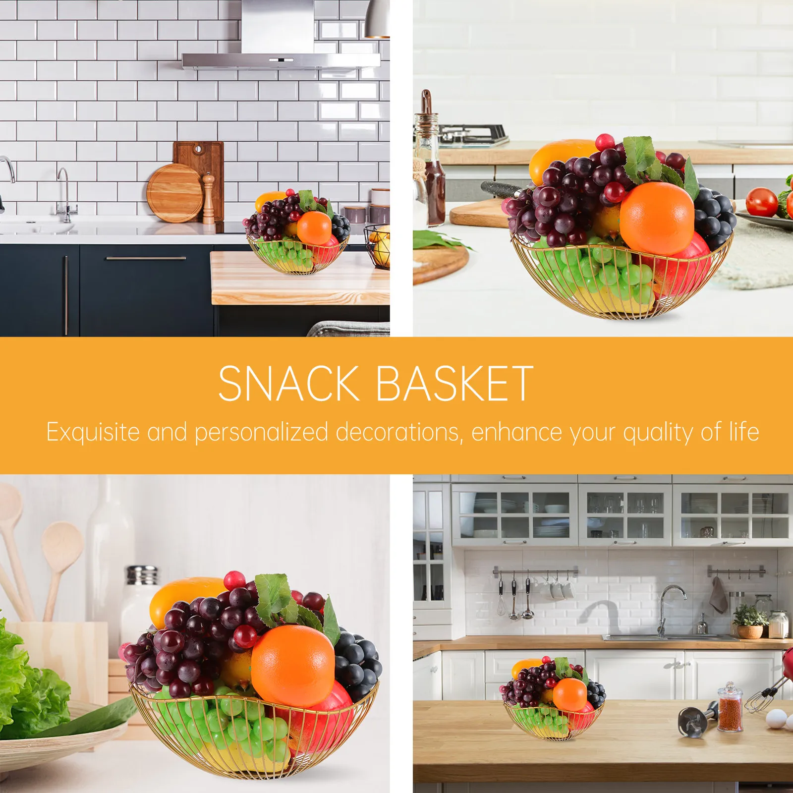 

Металлическая корзина с ажурным дизайном для хранения фруктов и овощей, органайзер для кухонного стола, подставка для фруктов, ажурные корзины