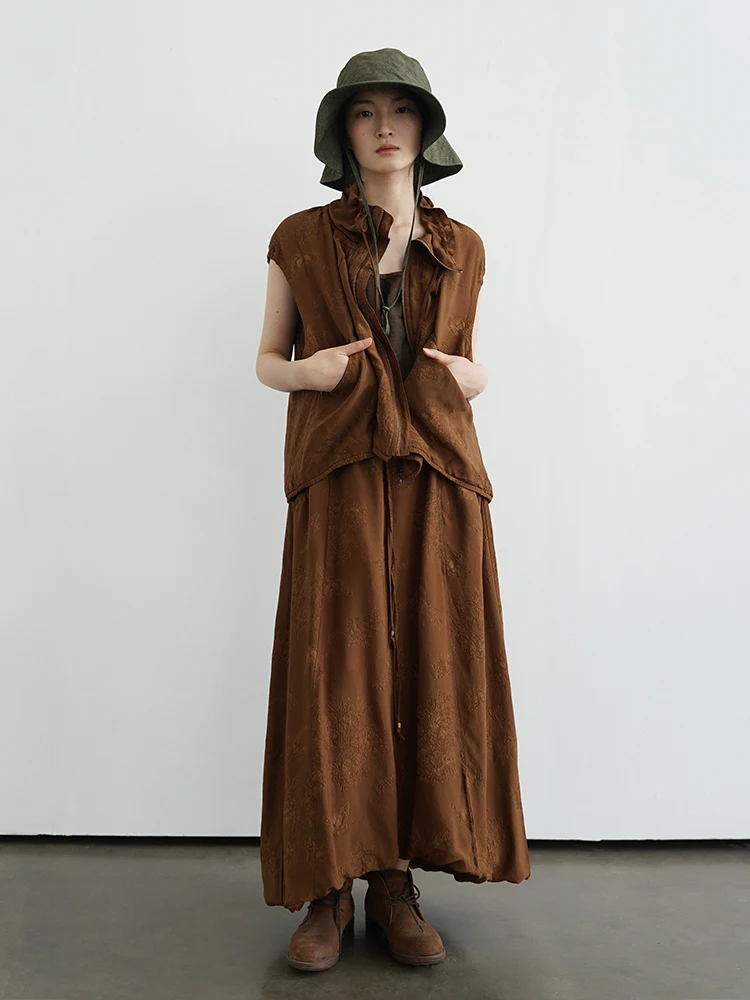 

Ретро-юбка с цветочной вышивкой, винтажная рабочая юбка миди с поясом, длинная юбка А-силуэта со средней талией