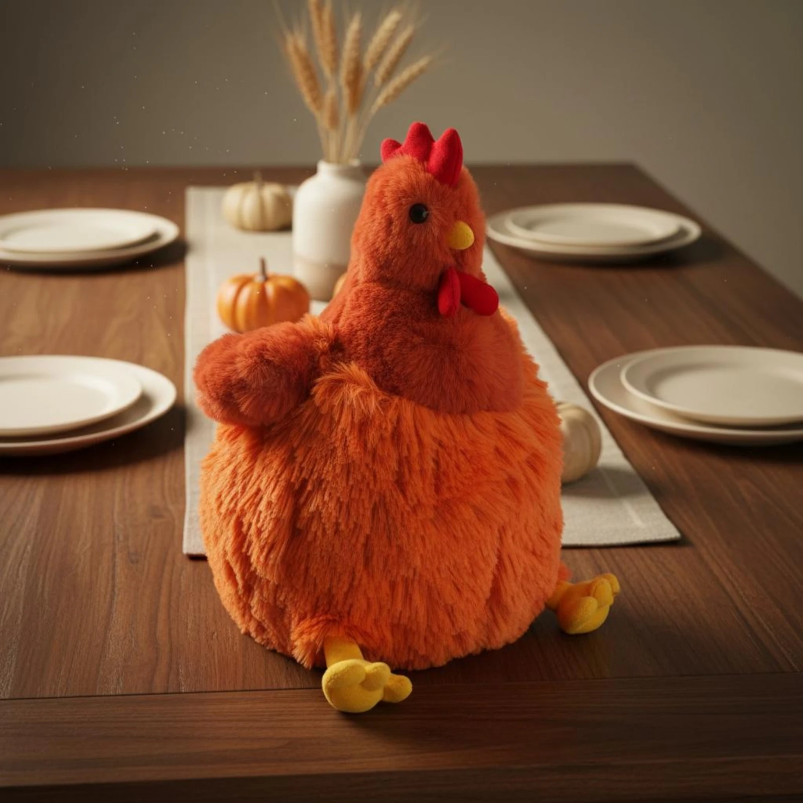

Chicken Stuffed Doll Realistic Stuffed Chicken Doll Decorative Soft for Thanksgiving
