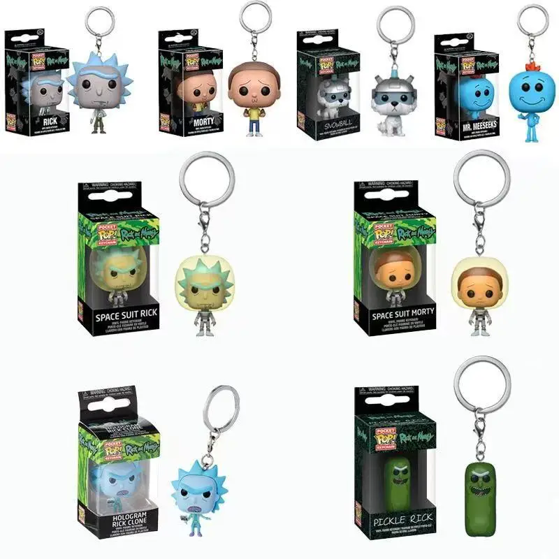 Новый брелок Funko Pop Рик, брелок Рик Мортис, аксессуар Рик Мортис, кулон Рик Мортис, подарок на день рождения для мальчика, рождественский подарок.
