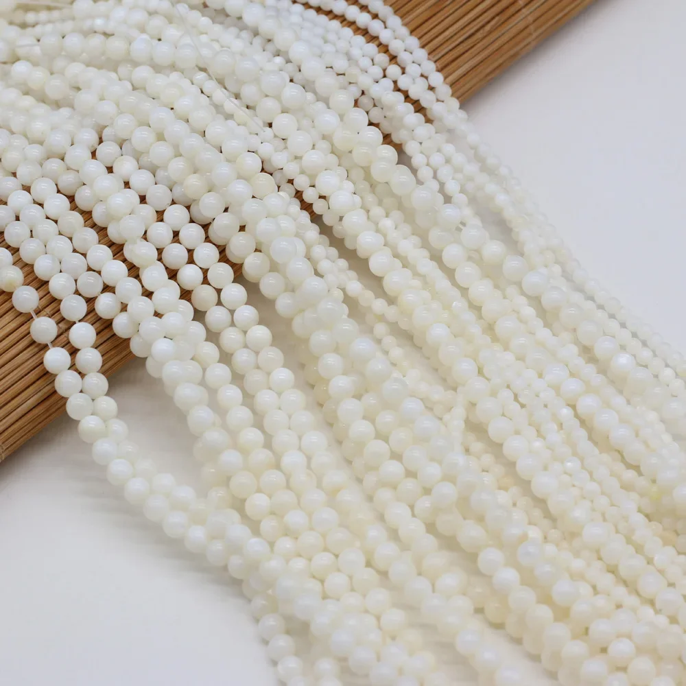 Freshwater Shell Beads Natural White Mother of Pearl Shell Loose Beads for Jewelry Making DIY Necklace Bracelet Earring