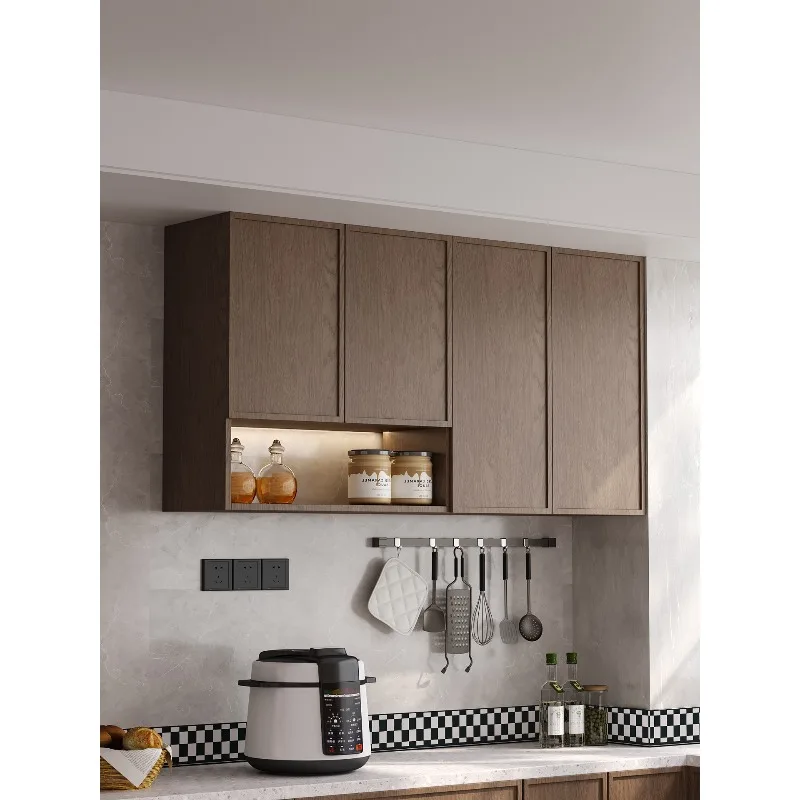 Aluminum alloy kitchen hanging cabinet Balcony wall wall cabinet Honeycomb aluminum kitchen cabinet Middle antique kitchen hangi