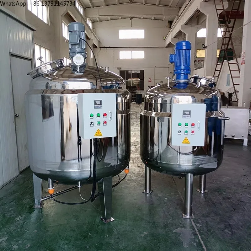 Stainless steel mixing tank Chemical liquid mixer Electric heating single-layer homogeneous high-shear biological fermentation
